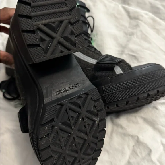 Converse Charcoal and Black Heeled Boots - Picture 4 of 4